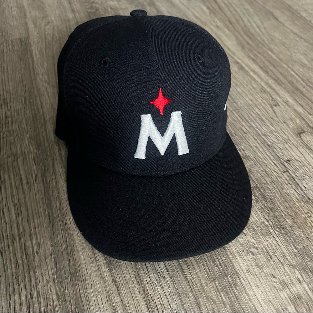 Minnesota Twins New Era Authentic Road Fitted Hat Size 7 3/8 Blue